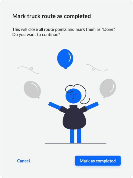 confirmation popup