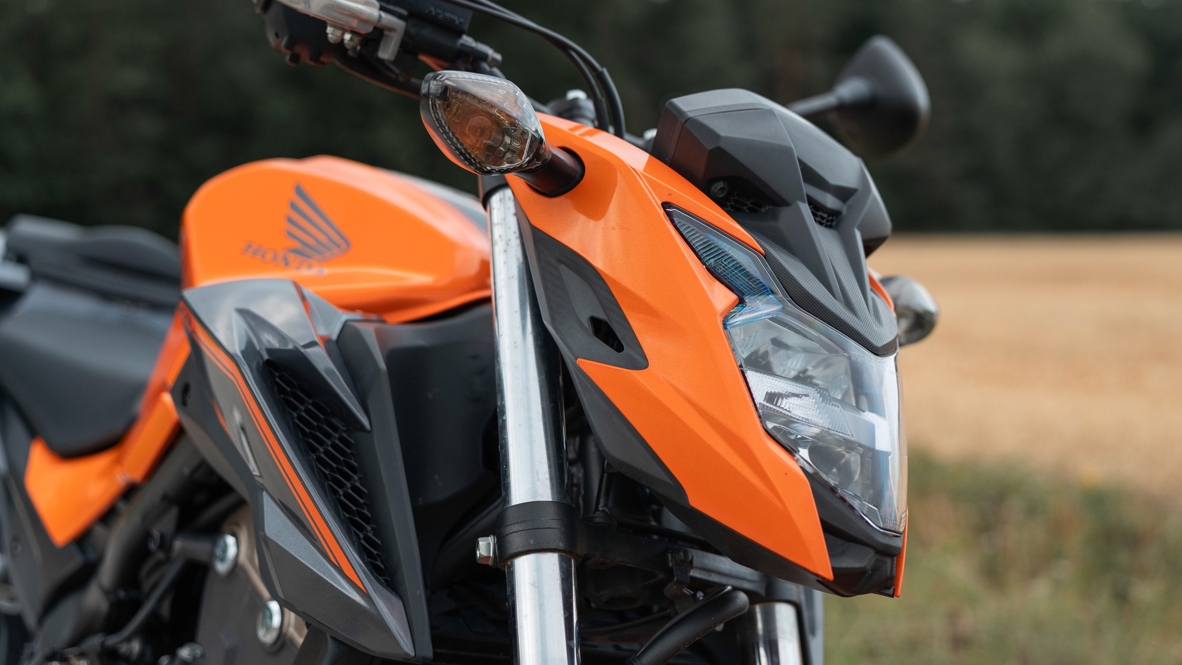 Honda CB500F Frontansicht – modernes Einsteiger-Motorrad für sichere A2-Fahrstunden.