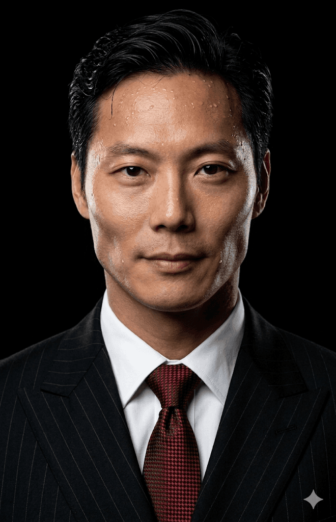 Man smiling in an office