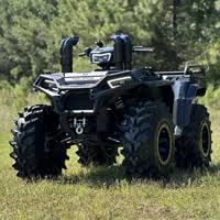 Woman in blue lather jacket