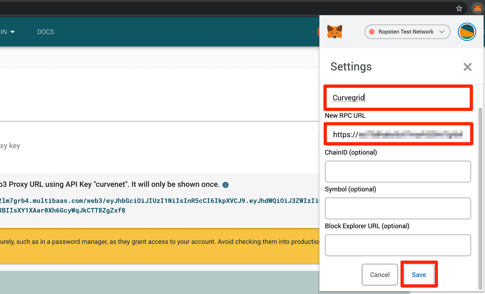 Curvegrid Test Network Step 6
