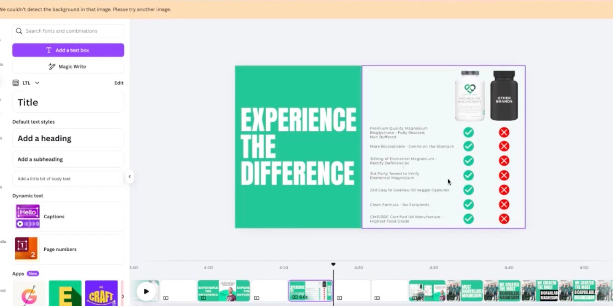 Amazon Sponsored Brands Video Ads Example Comparison-Based Supplement Ad