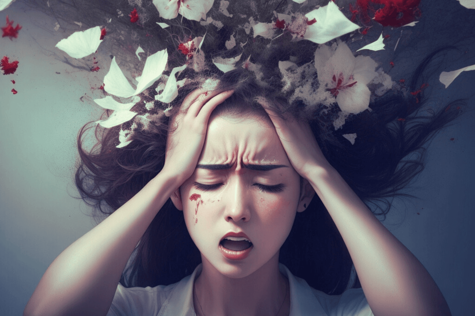 A woman in stress for overthinking, Heso blog image