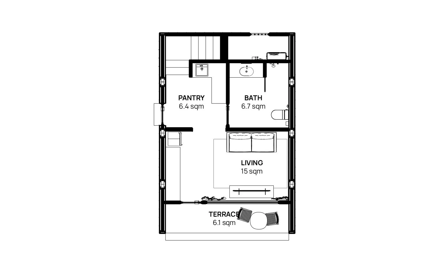Floorplan ergahuts seravi