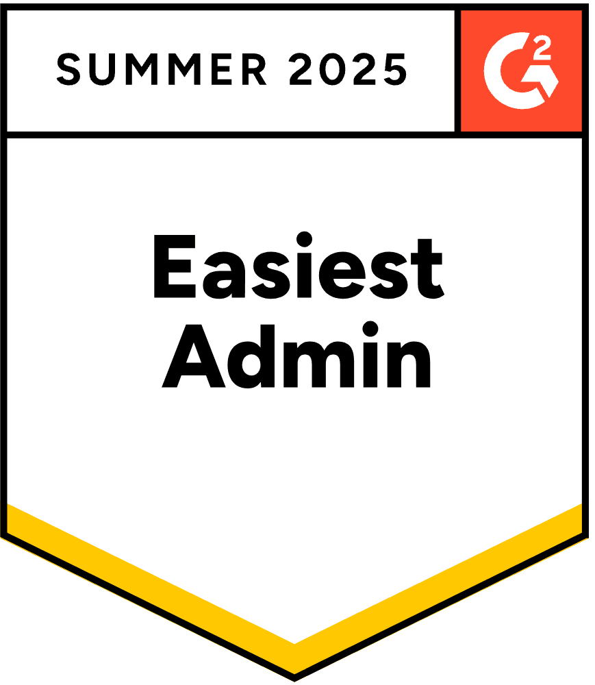 G2 Summer 2025 badge recognizing Xmind as easiest admin tool