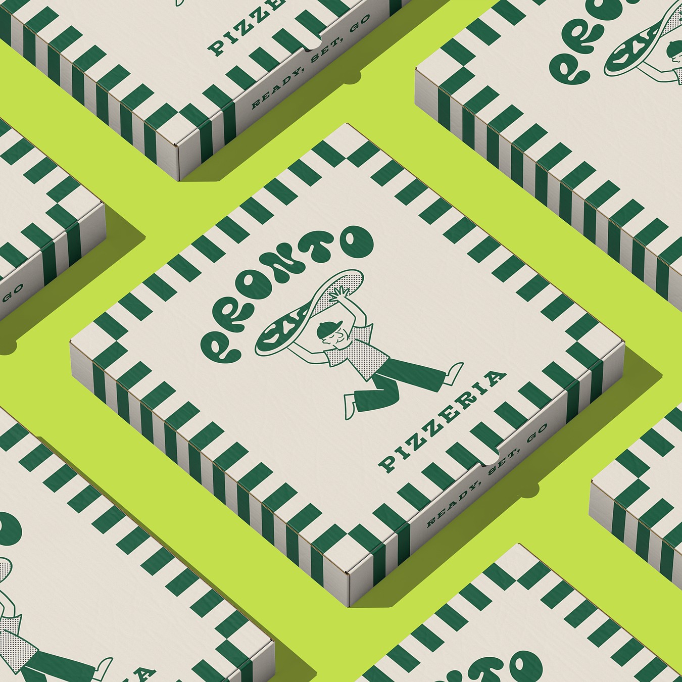 Pronto pizza box design.