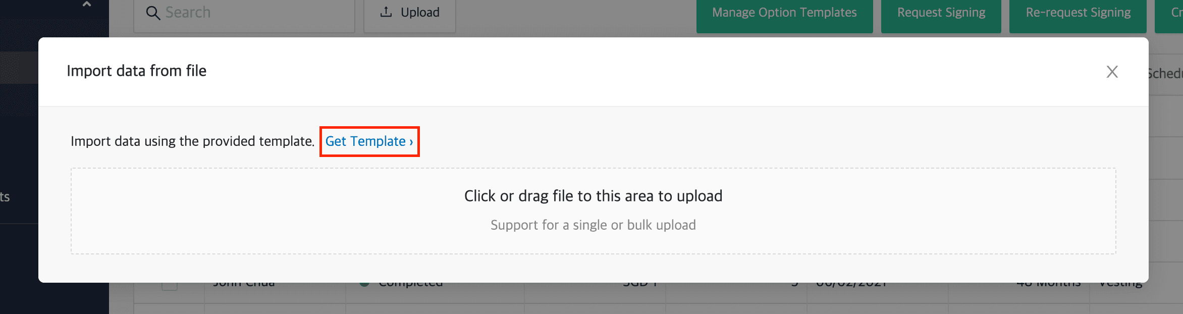 use template to Bulk Upload Multiple Option Using Our Excel Template