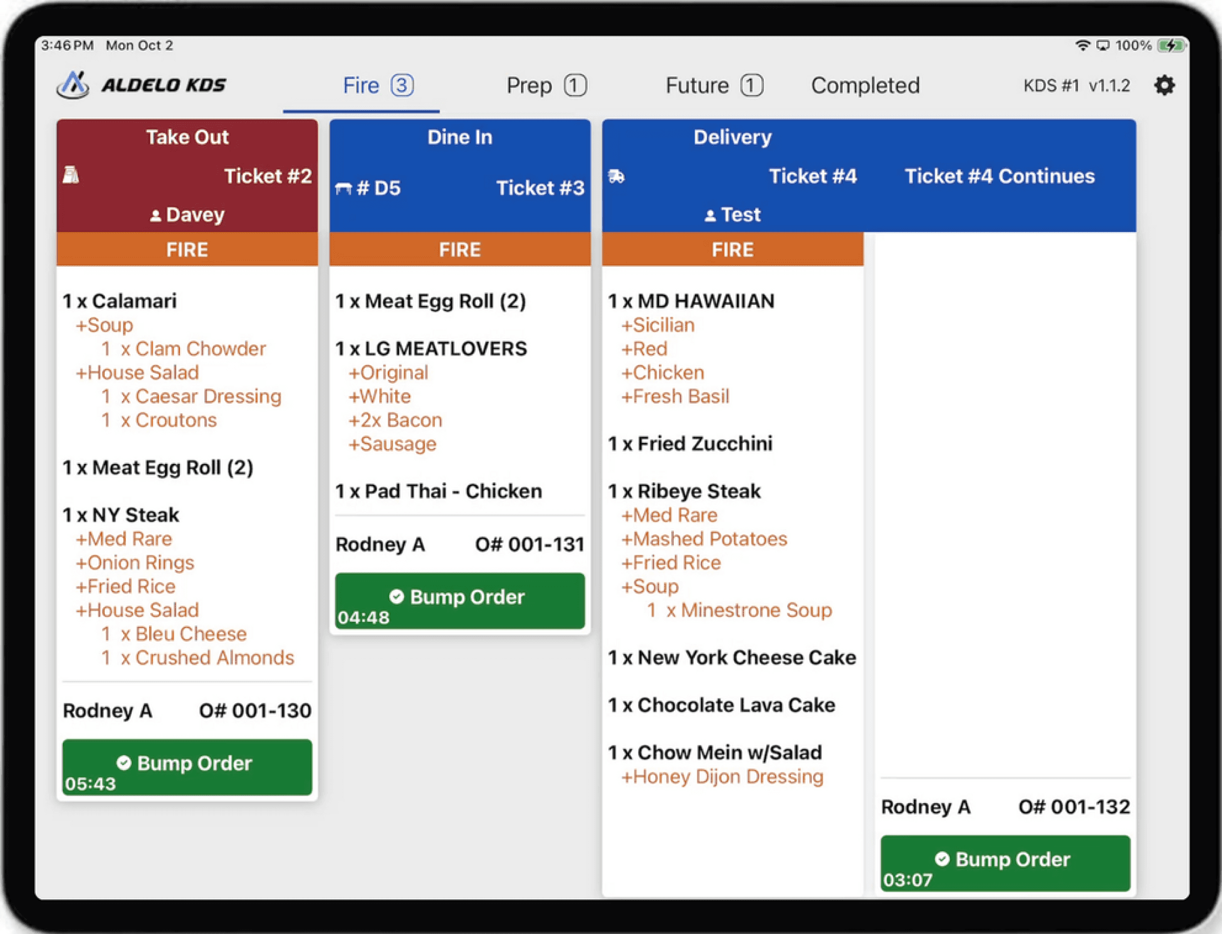 Aldelo Kitchen Display