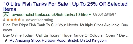 sample ppc advert