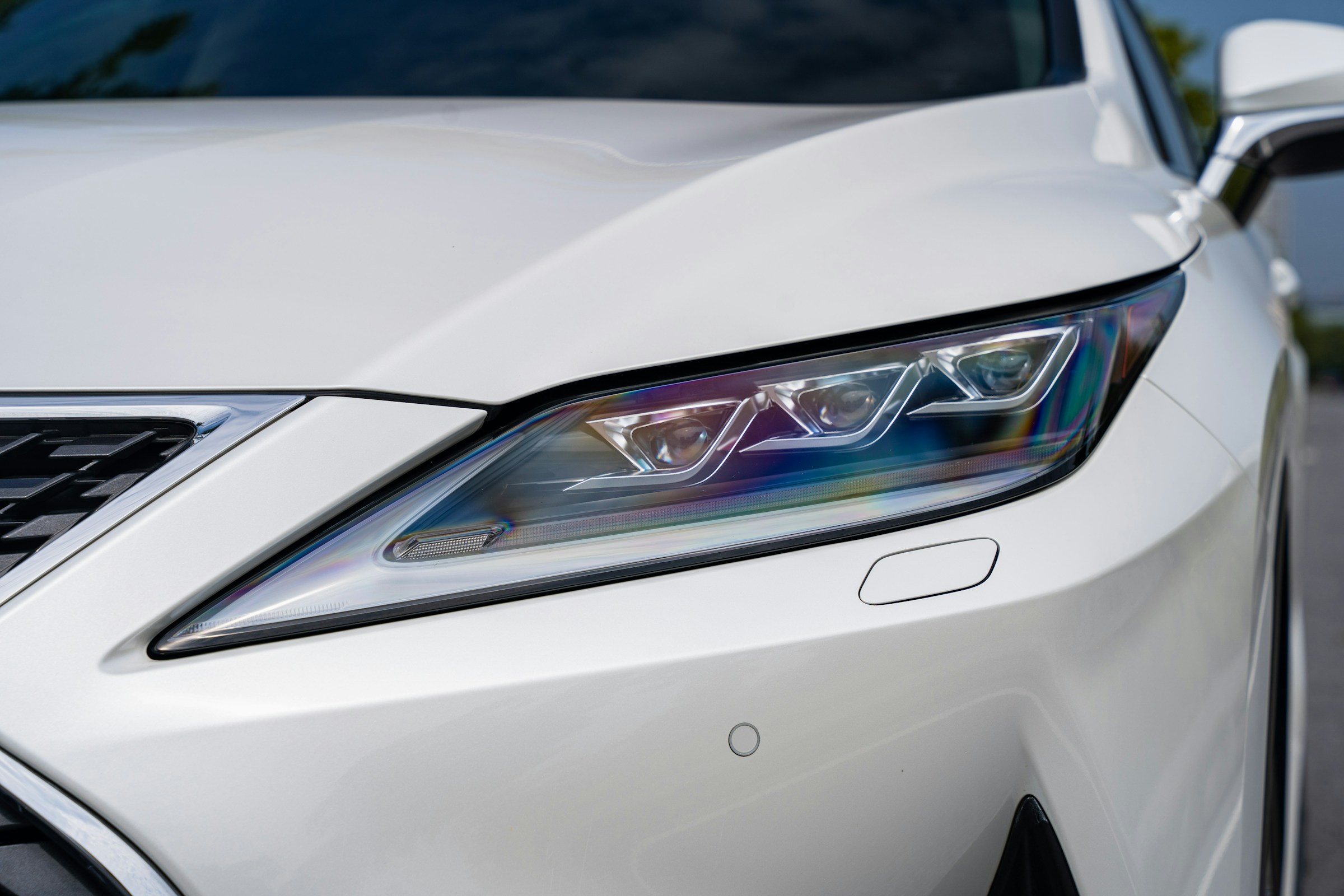 Rear view of black car