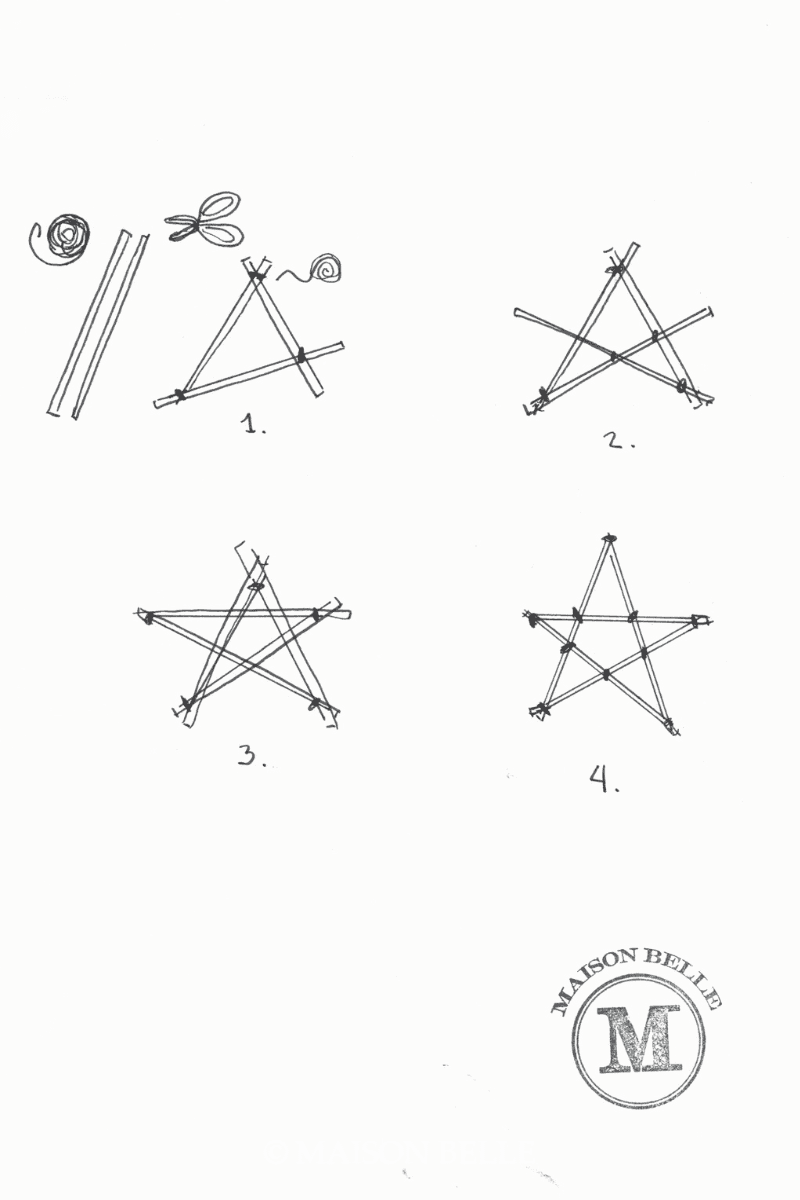 kerstster takken maken diy