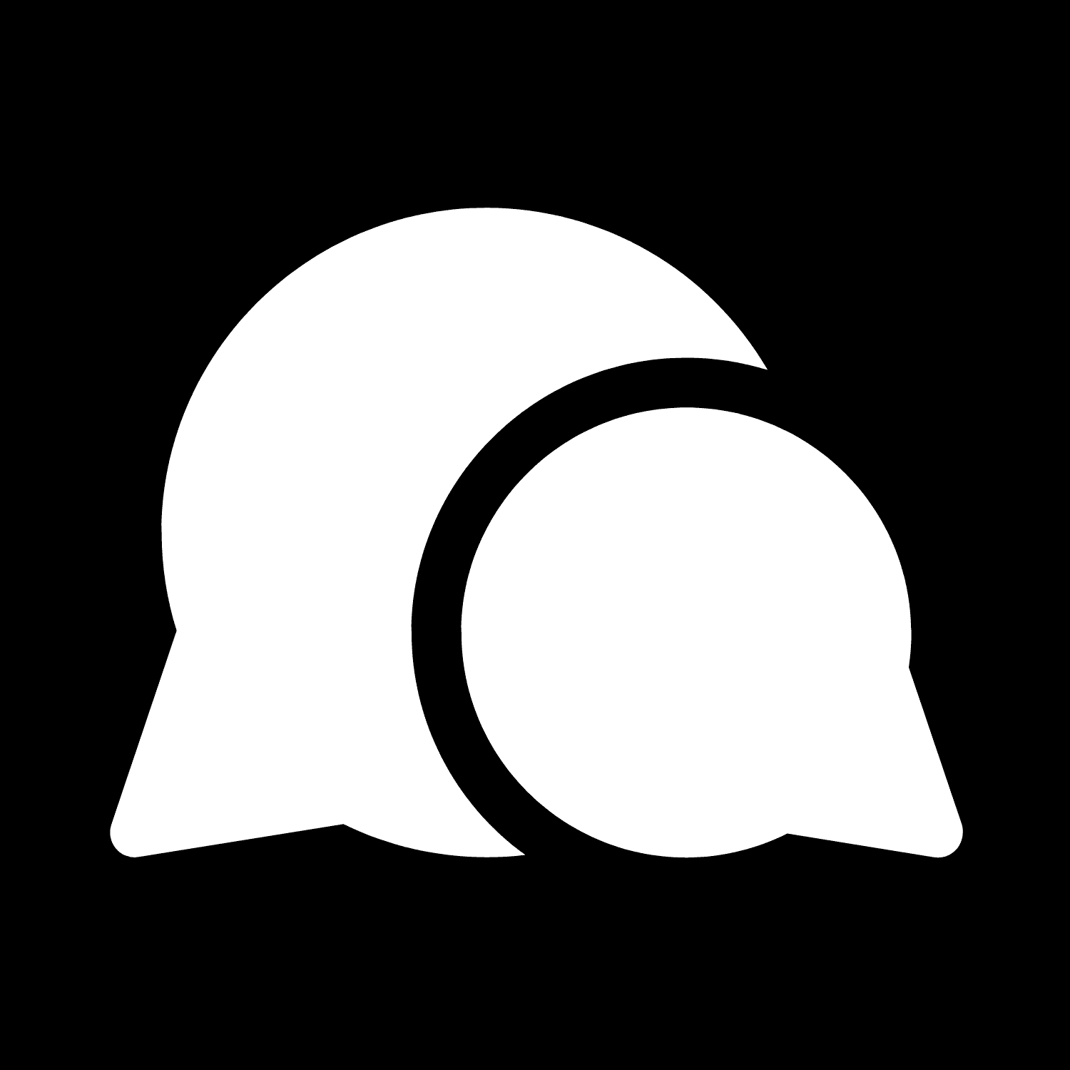 Comment logo in white color