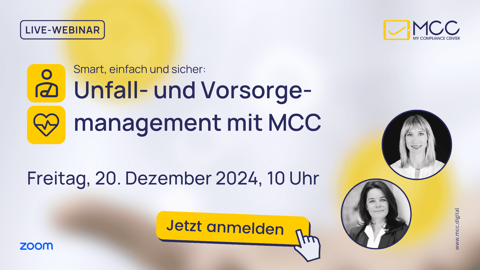 Live-Webinar: Unfall- und Vorsorgemanagement mit MCC