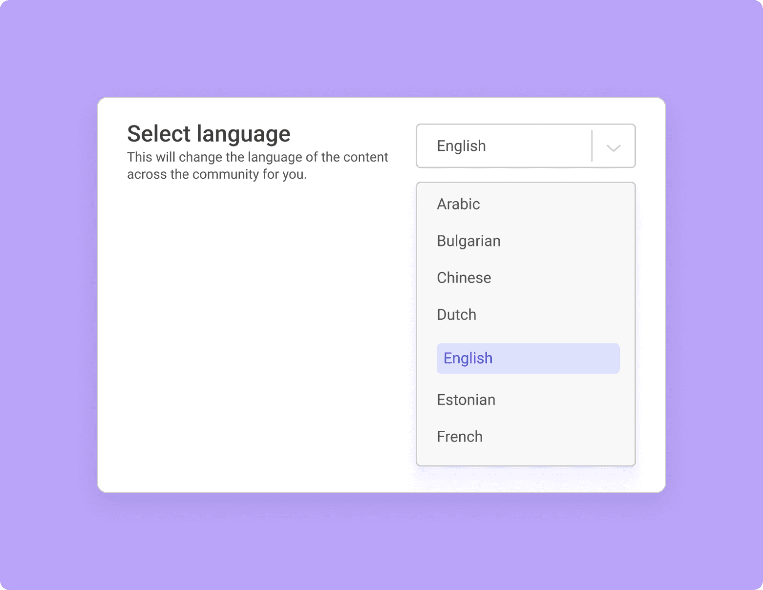 Multi language support feature of Wylo.