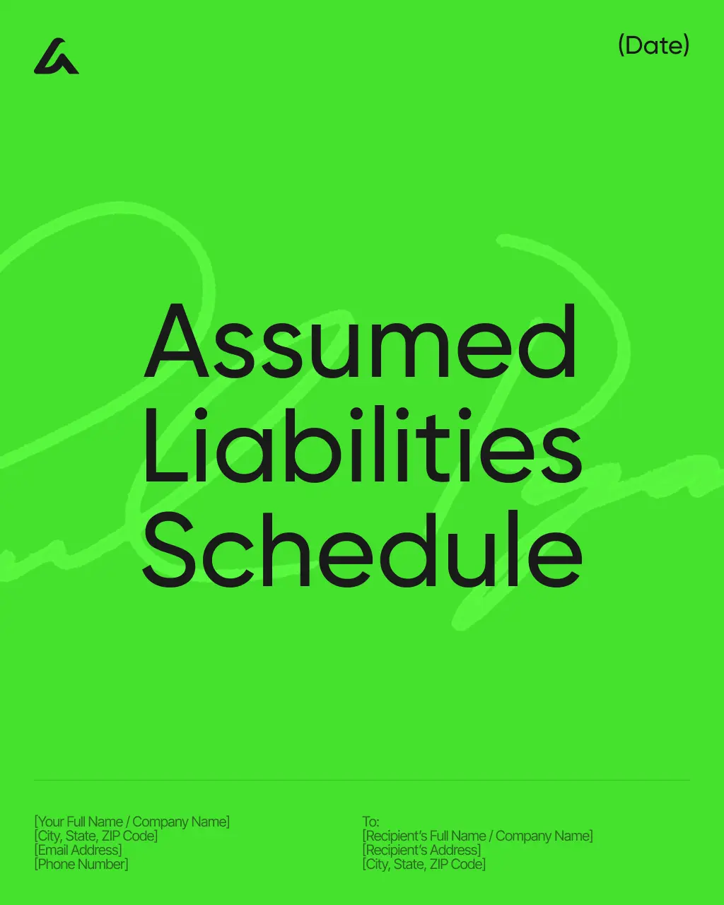 Assumed Liabilities Schedule