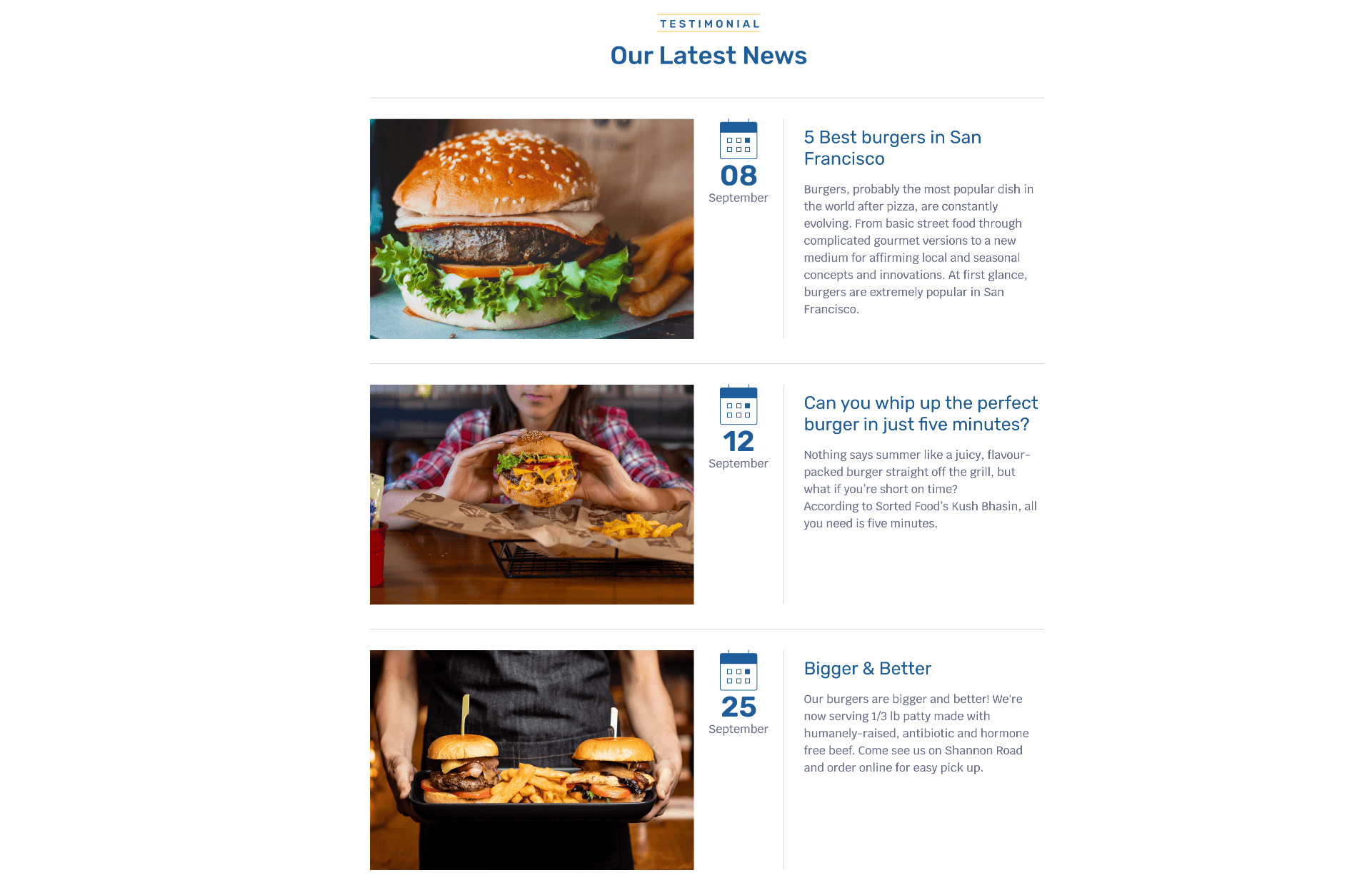 A comprehensive view of Deep Burger's website showcasing modern design and intuitive navigation.