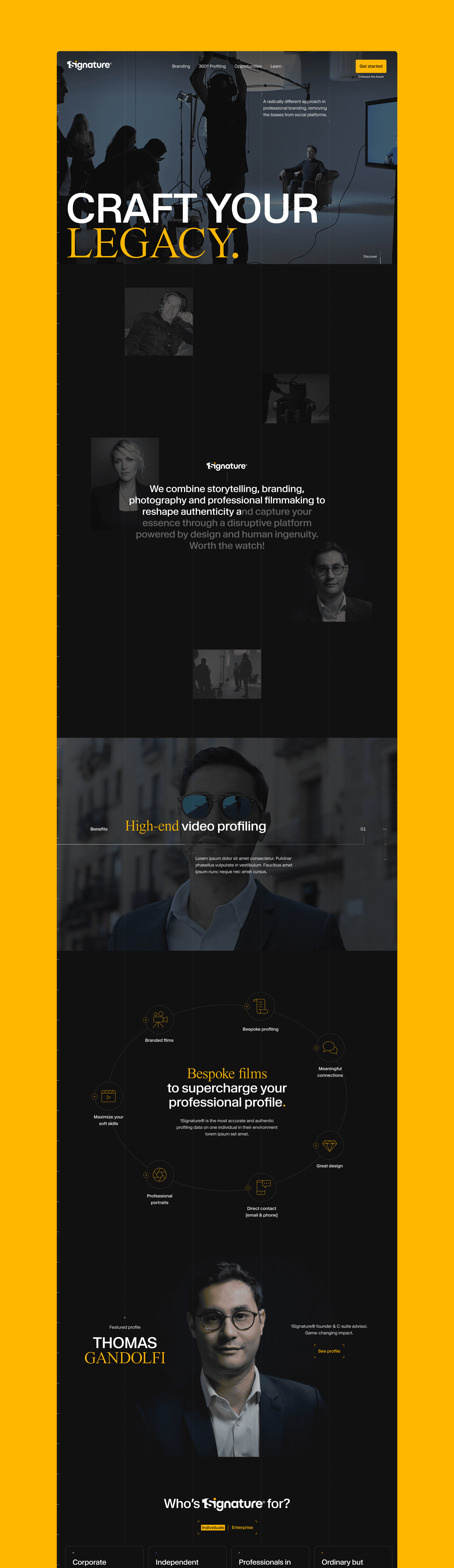 1Signature homepage part 1.