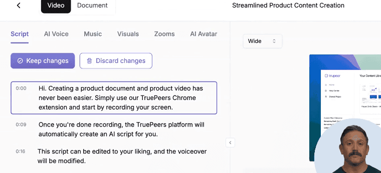 Trupeer Script Refine