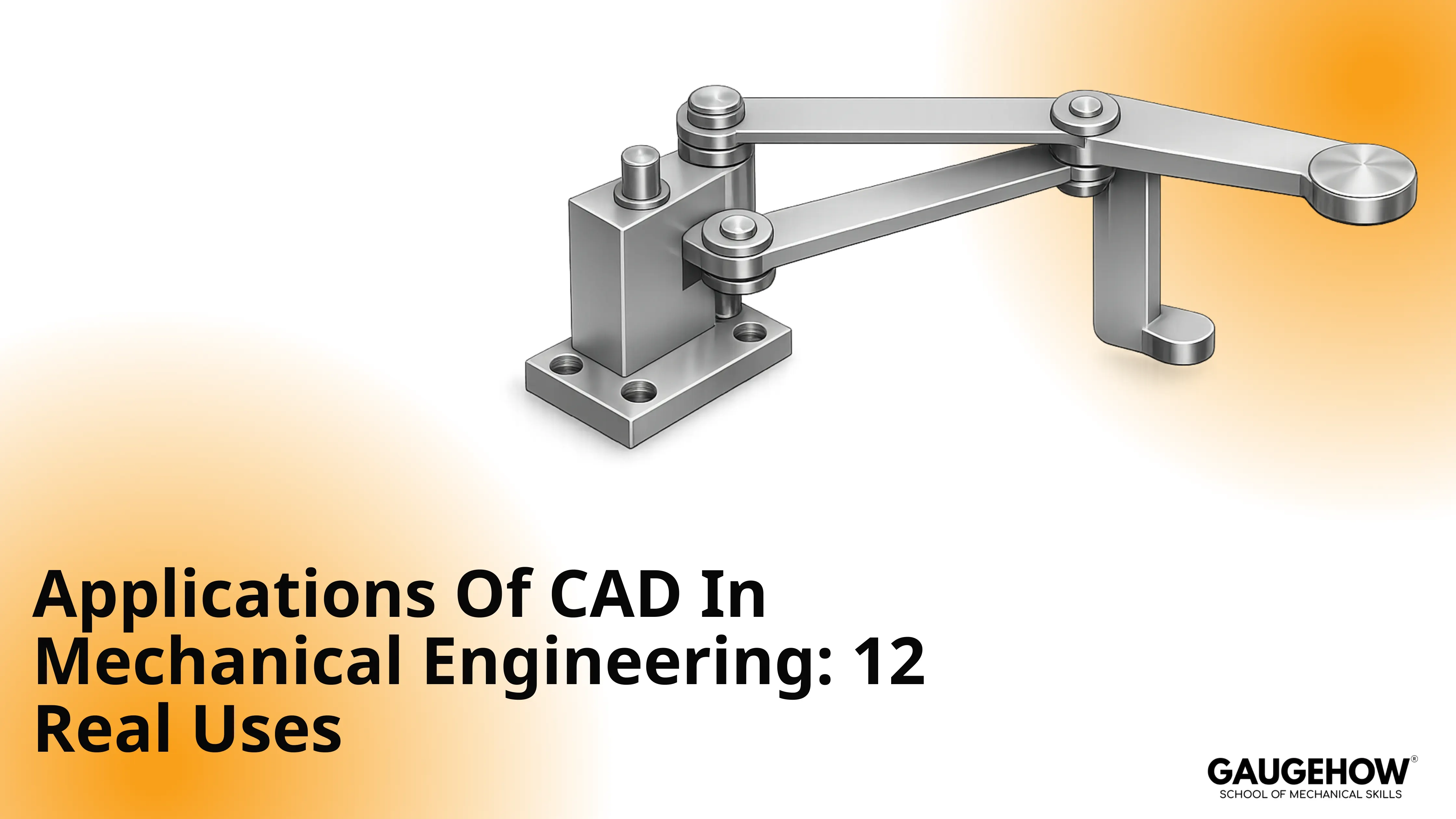 3D CAD model clamp for applications of CAD in mechanical engineering