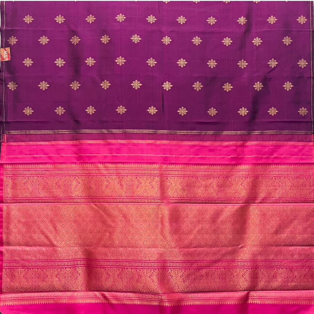 Magenta and Pink Kanchivaram Silk Saree