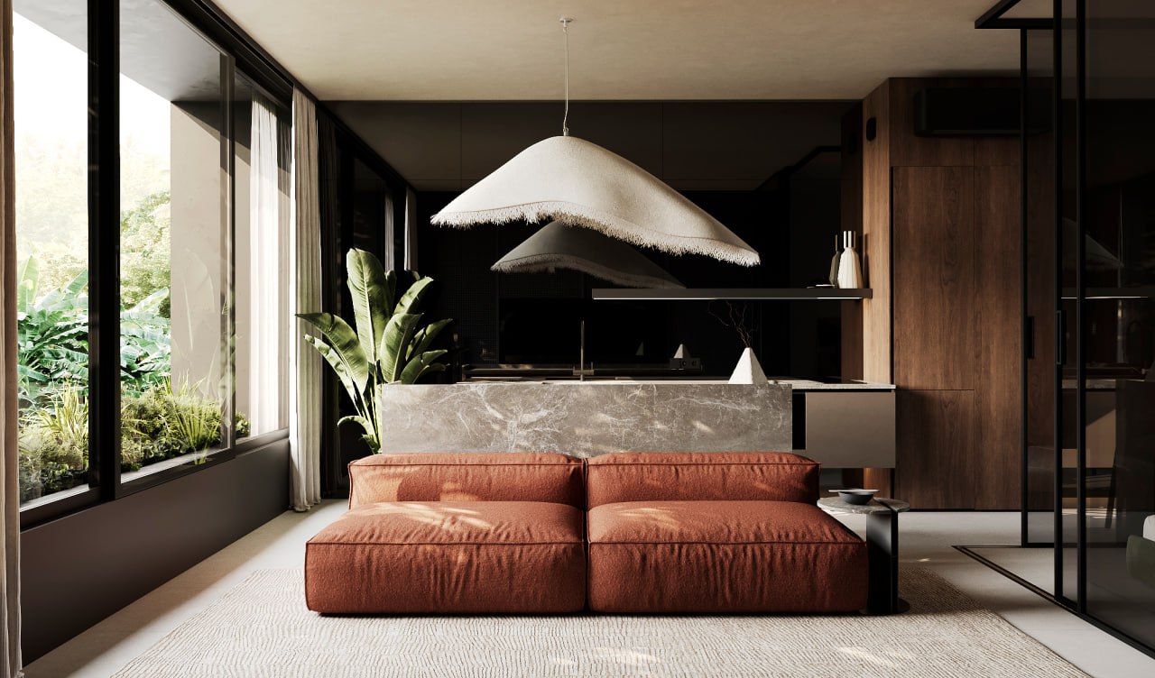 An apartment located on the 2nd floor with a direct tropical forest view in Secret by INSHI complex, Ubud