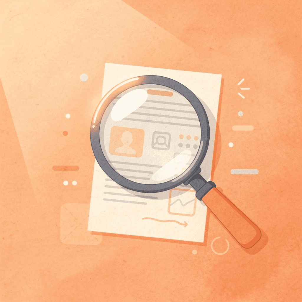 Magnifying glass examining SEO strategy for competitive analysis