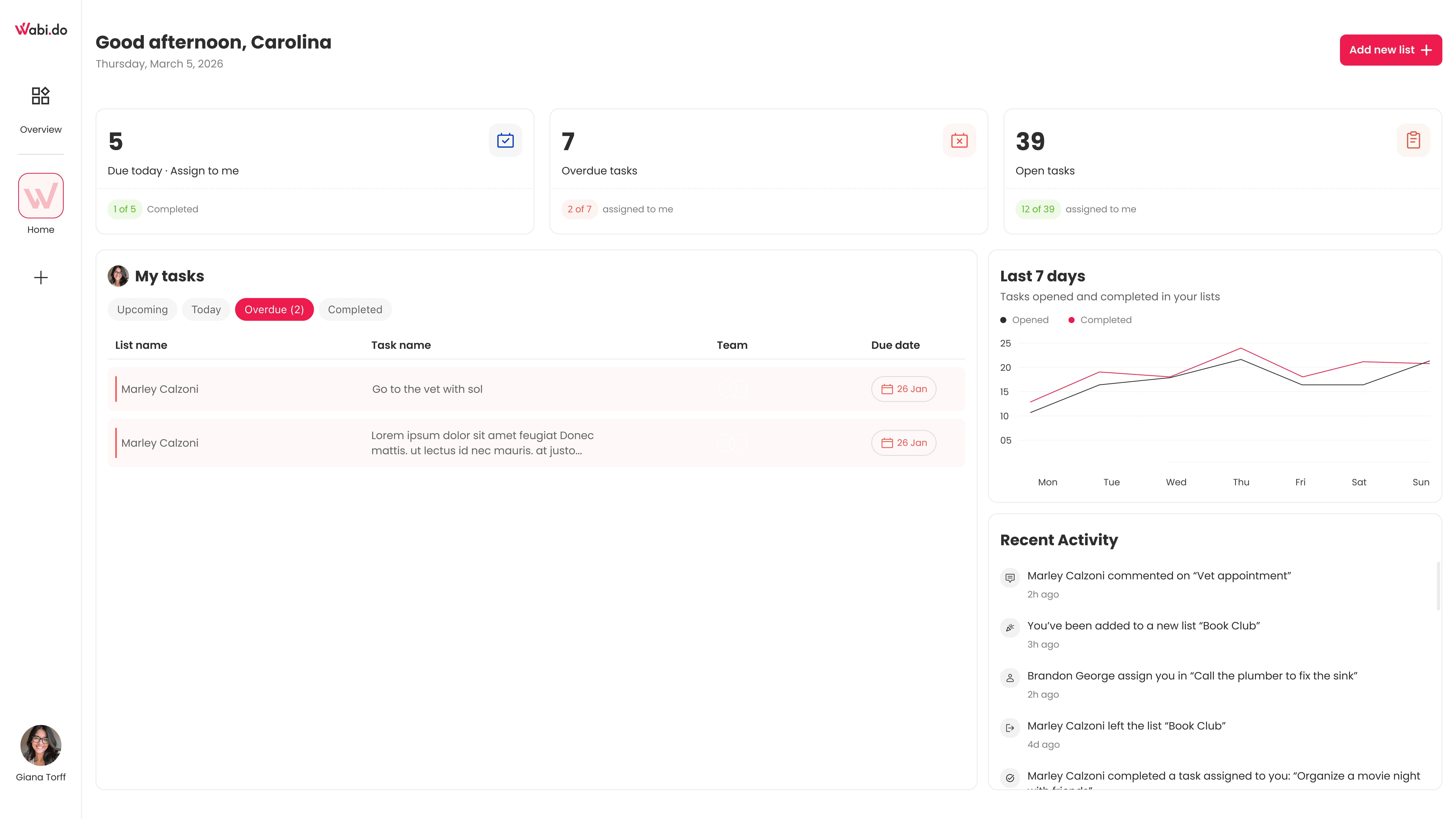 Main page, web