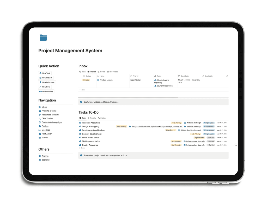  Projects Management System Notion Template , your comprehensive solution for organizing and executing projects with precision and efficiency.