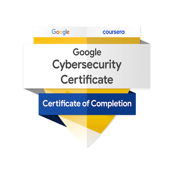 Certificate of Completion - Google Cybersecurity