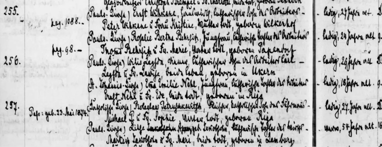 Vēsturisks rokraksta dokuments – dzimtas pētniecības avots