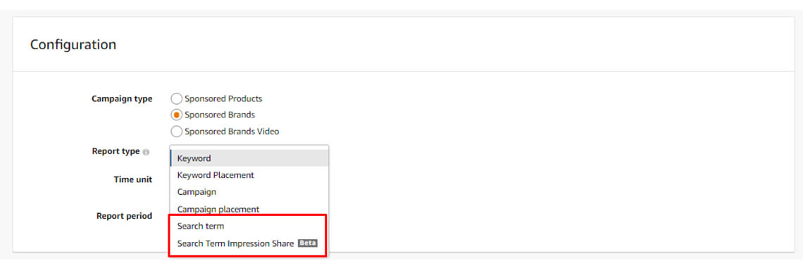Sponsored Brands search terms report now available in campaign manager