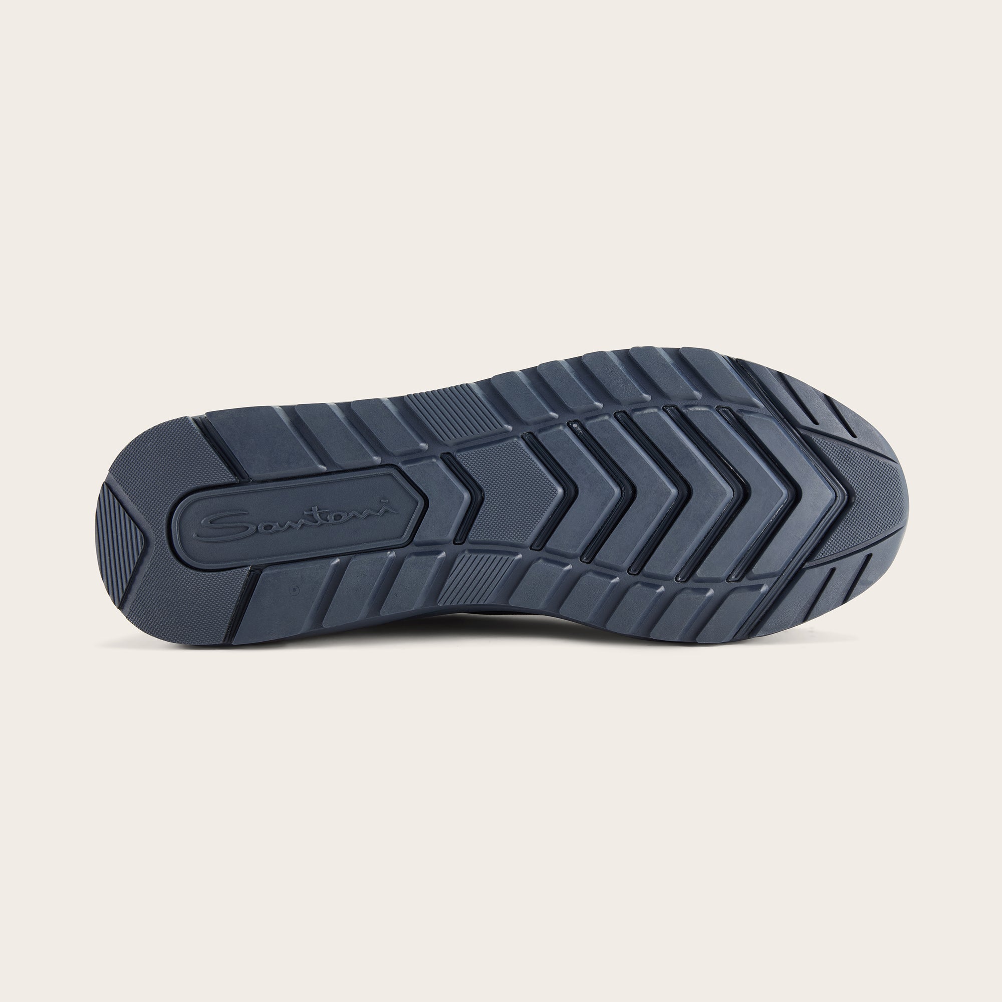Men's Navy Knit Sneakers - Mandelli UK