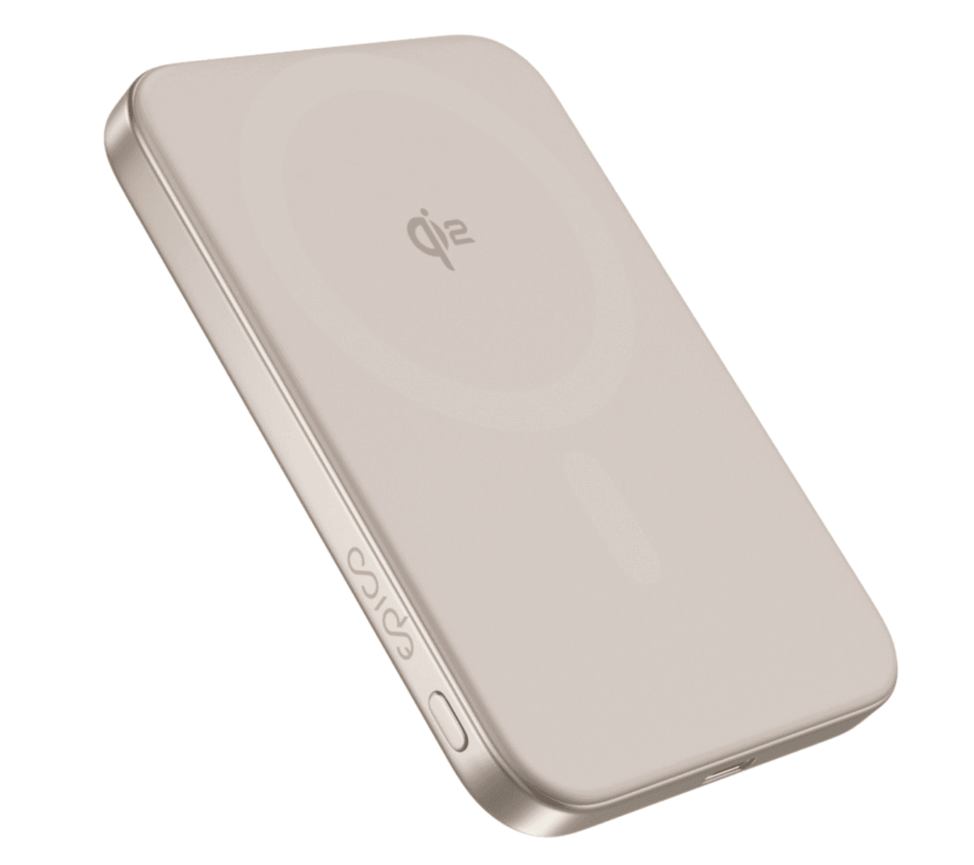 iPhone 15 Silicone Case with MagSafe in Cypress, embedded Apple logo in centre, attached to iPhone 15 Blue finish, seen through camera cut-out.