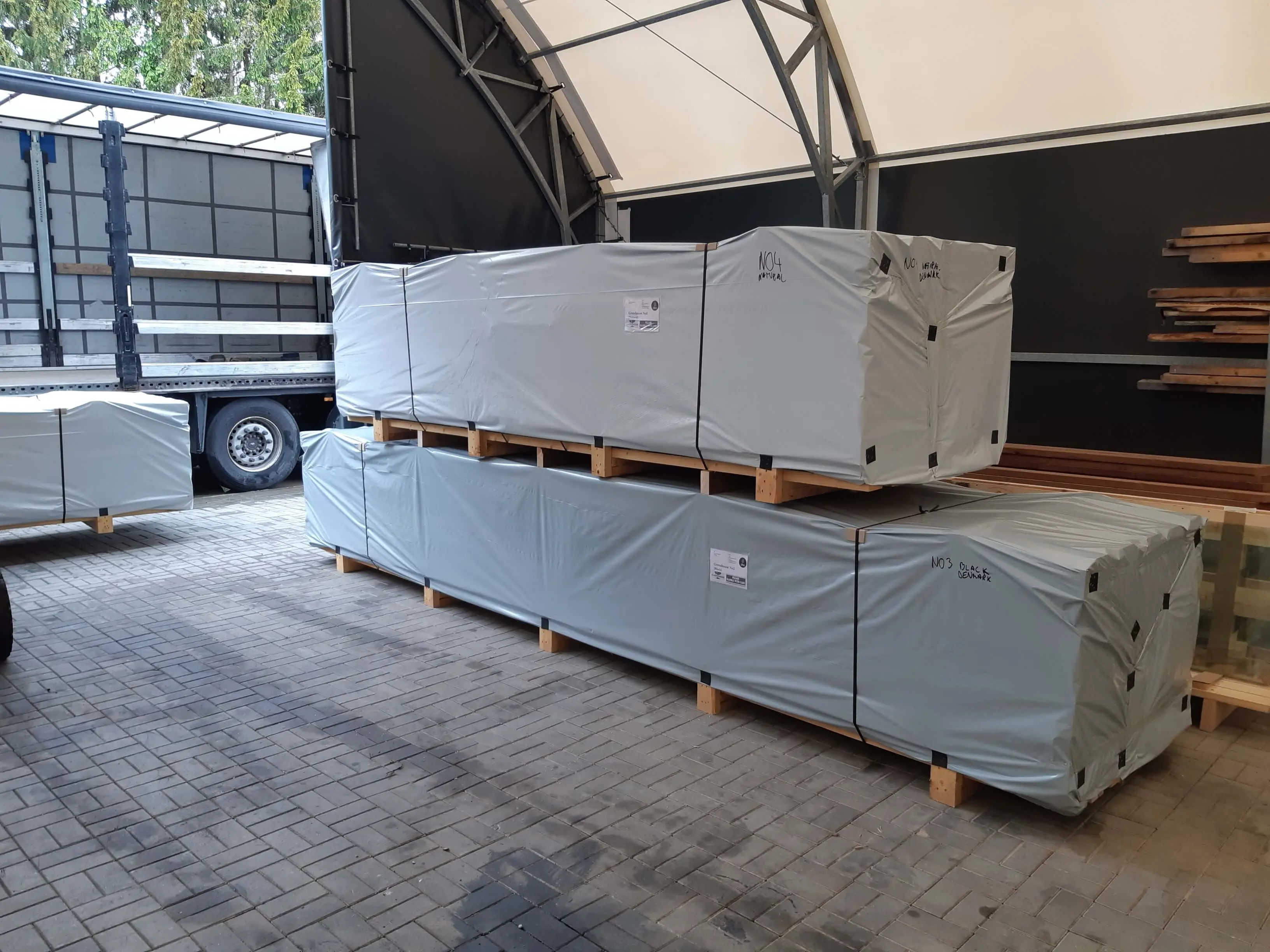 Palette livraison filmée