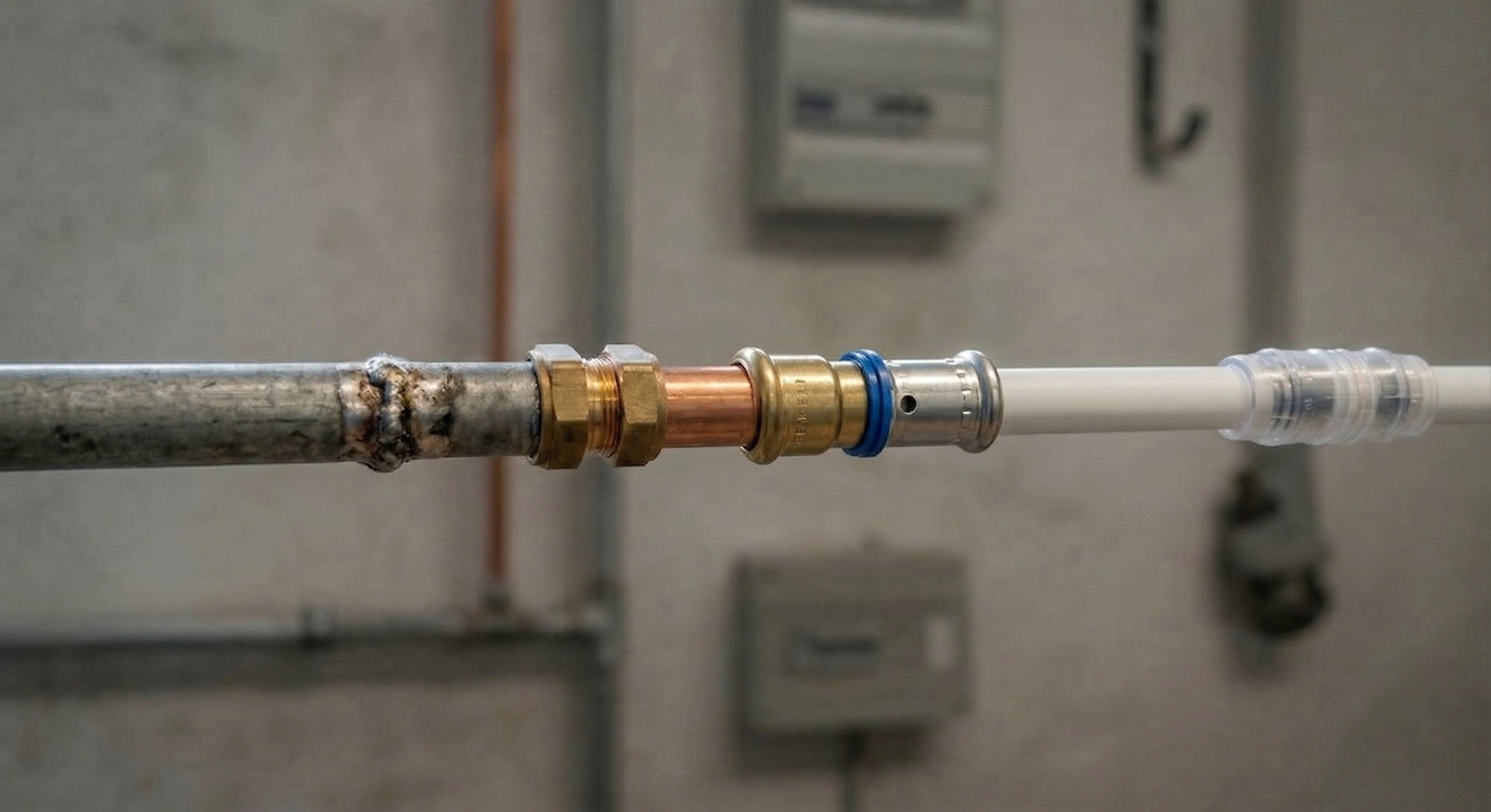 Vergelijking van leidingsystemen met gelaste stalen buis, knelkoppeling, persfitting, Push koppeling en kunststof leiding