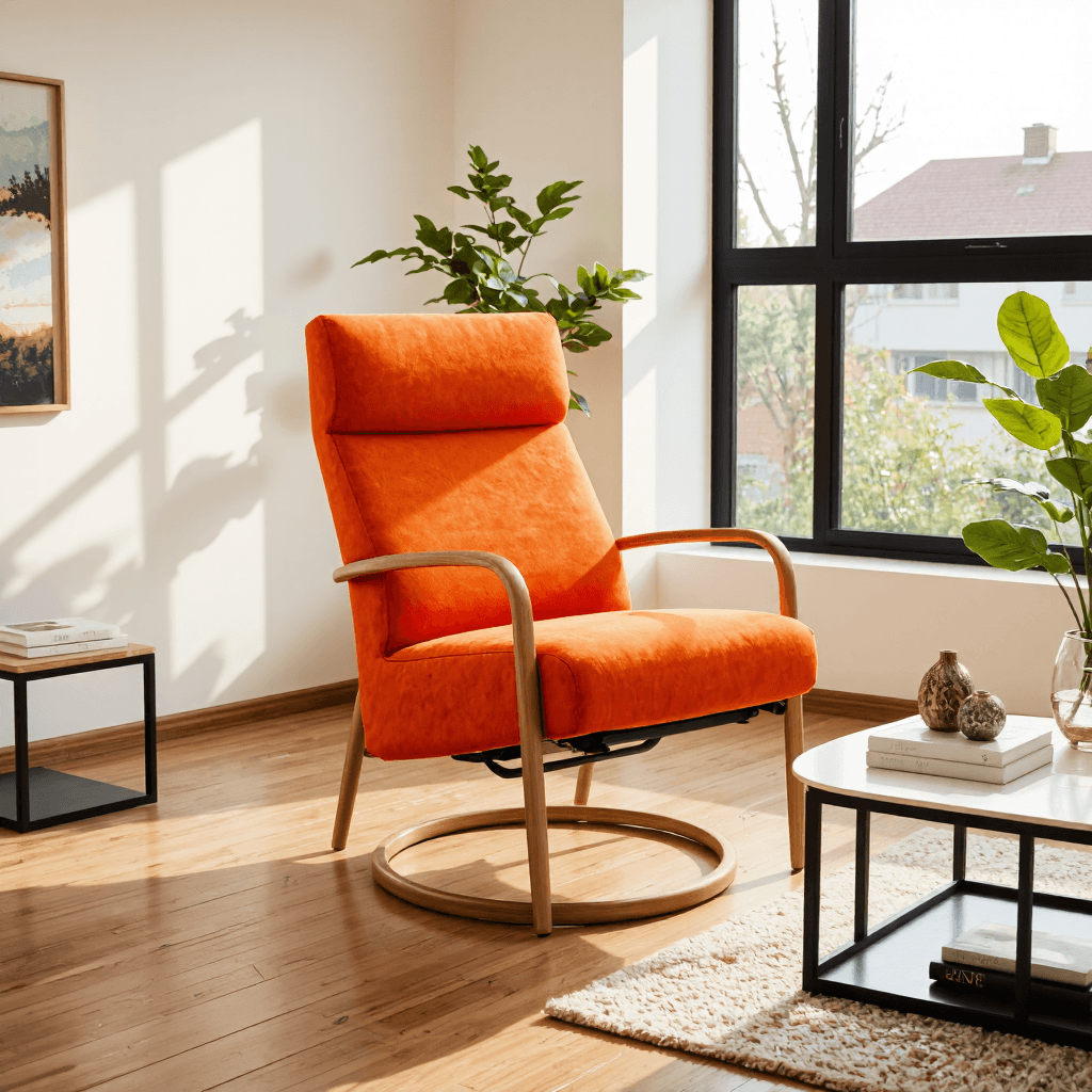 product photography of a reclining armchair for relaxation