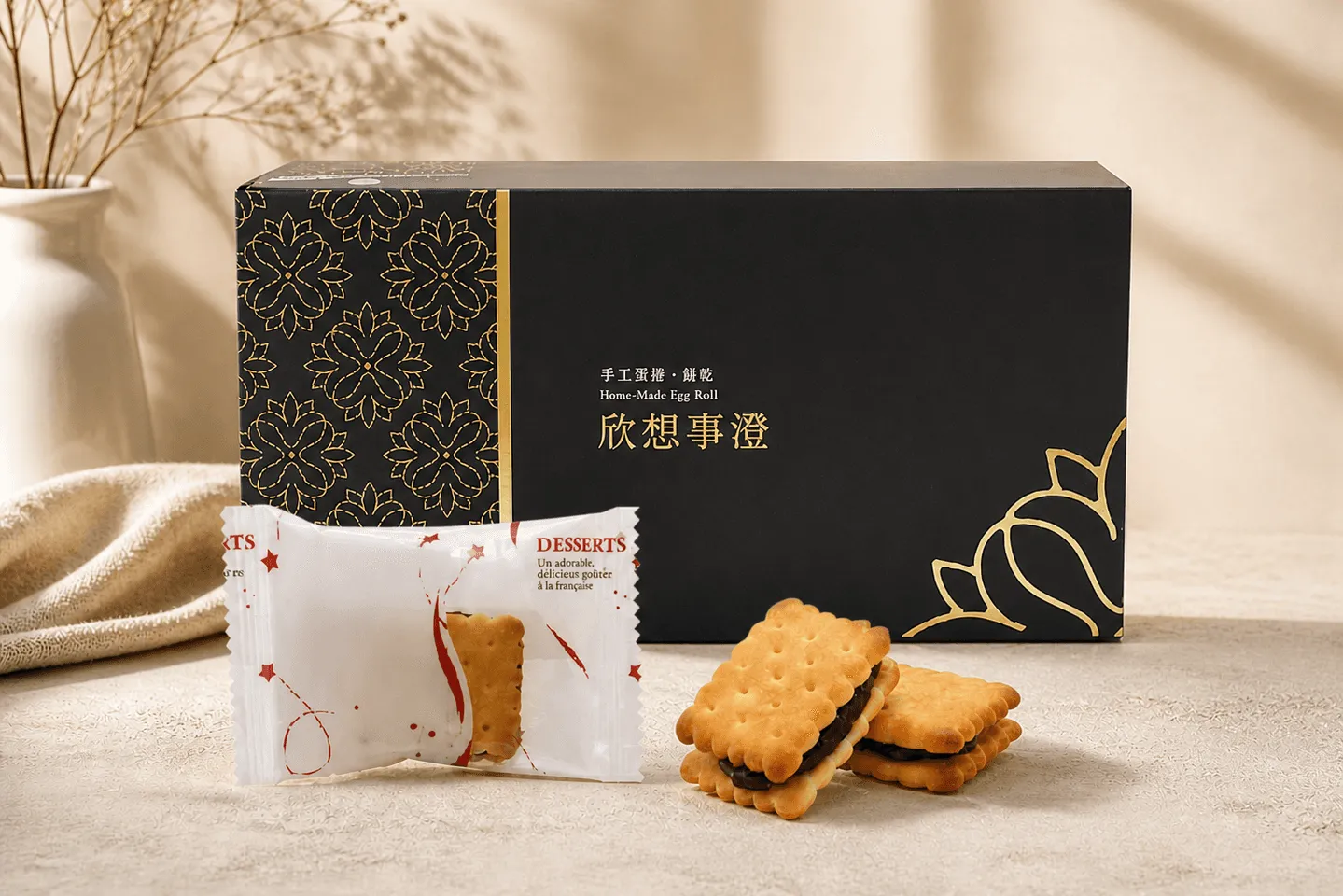 欣澄食品夾心餅乾禮盒照片。