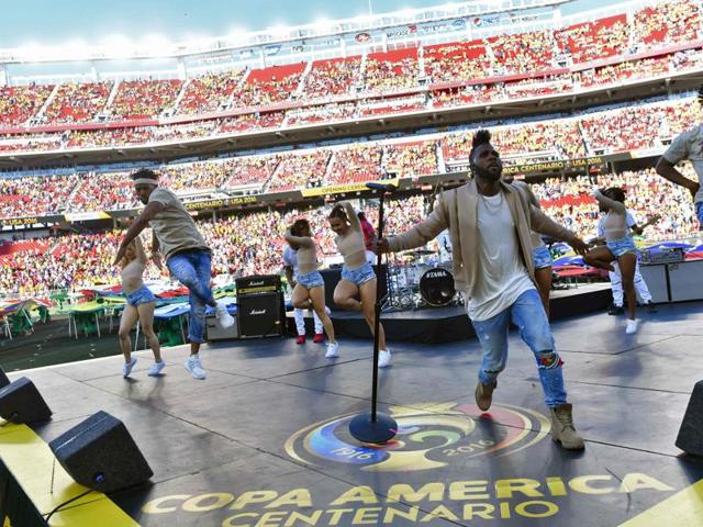 Jason Derulo performs at Copa America