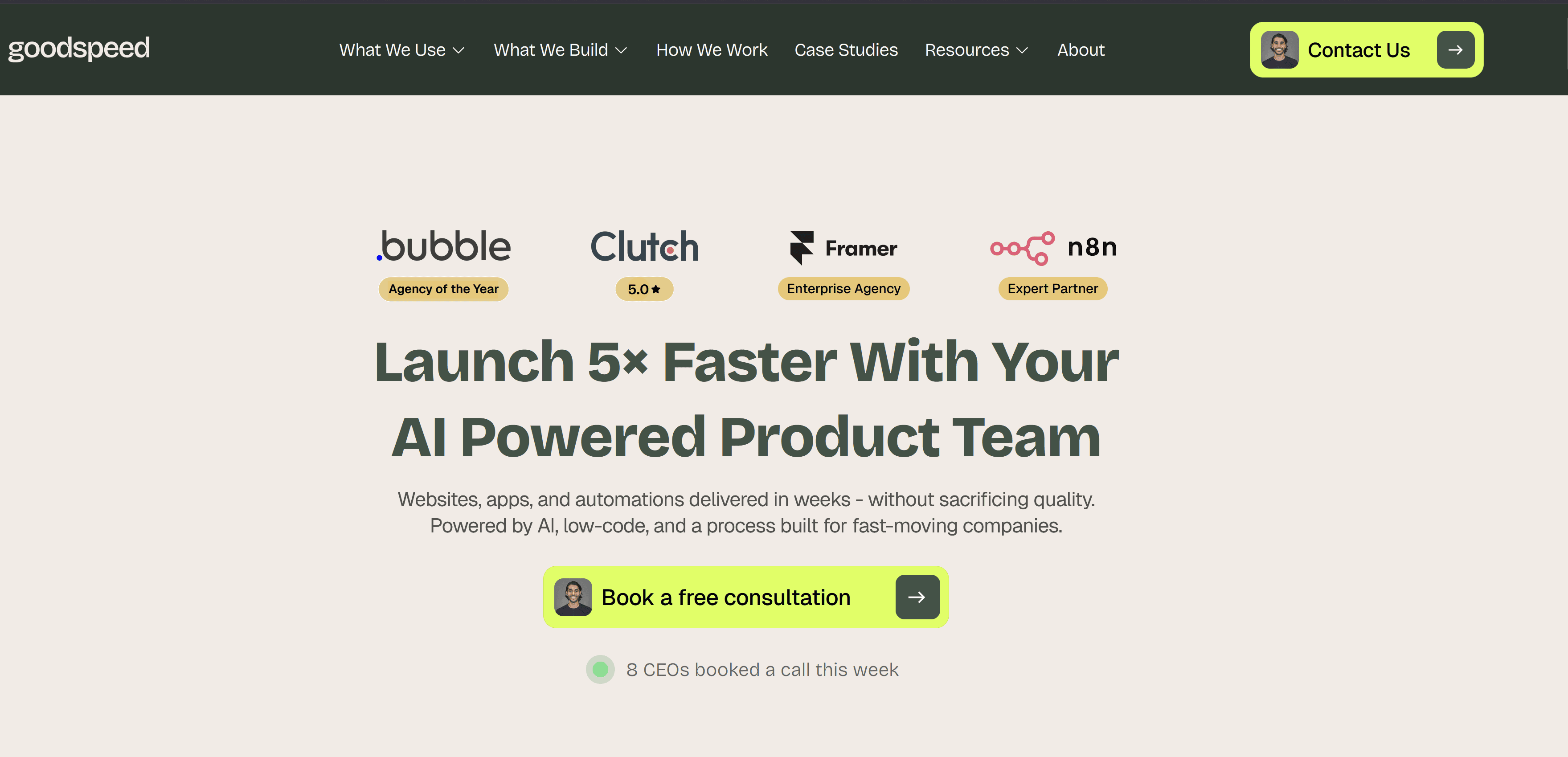 Goodspeed - the best Bubble agency