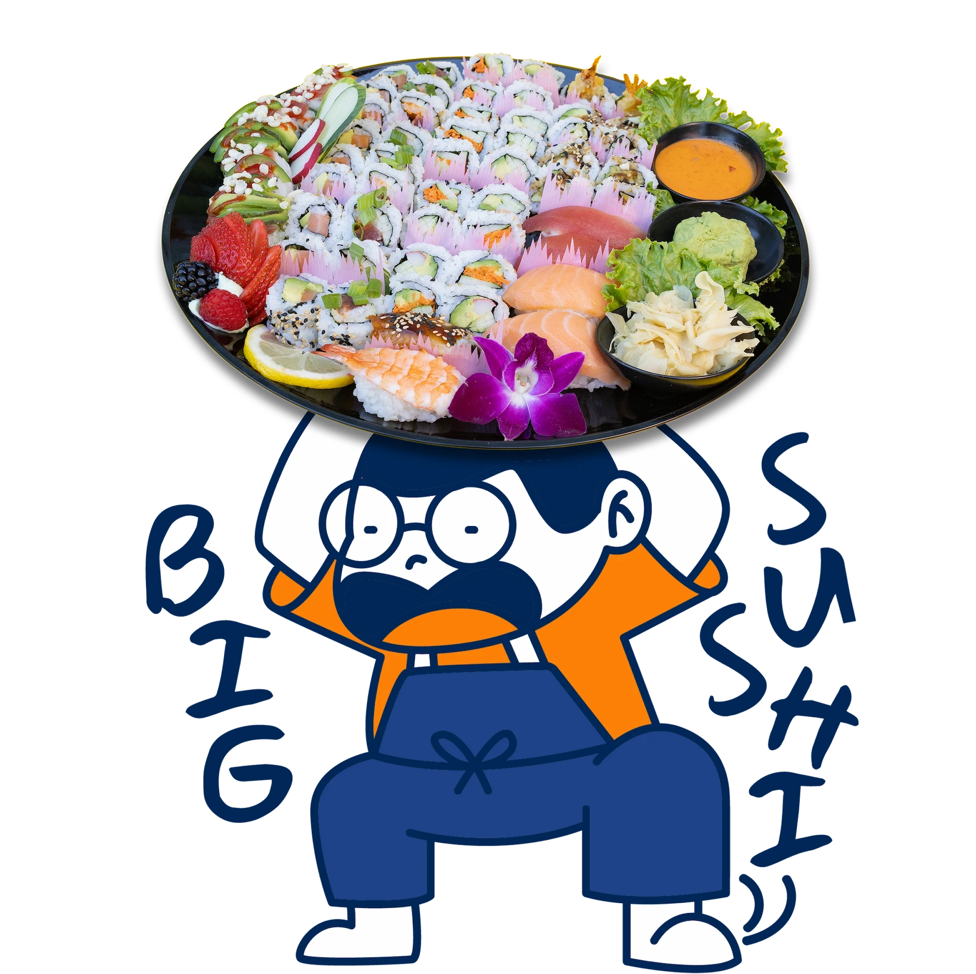 It's massive. Mike carrying a party platter.