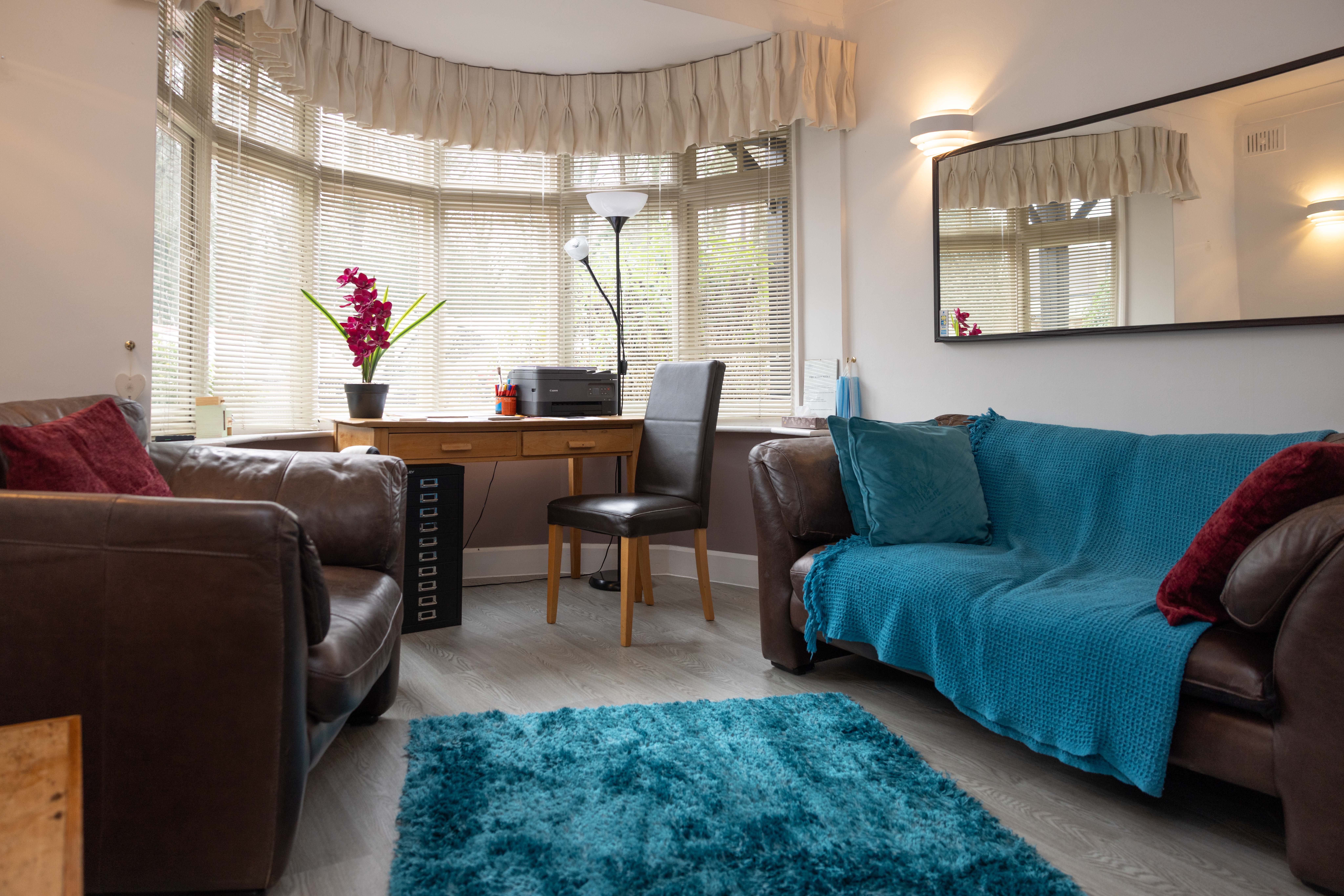 A happy family with two young children