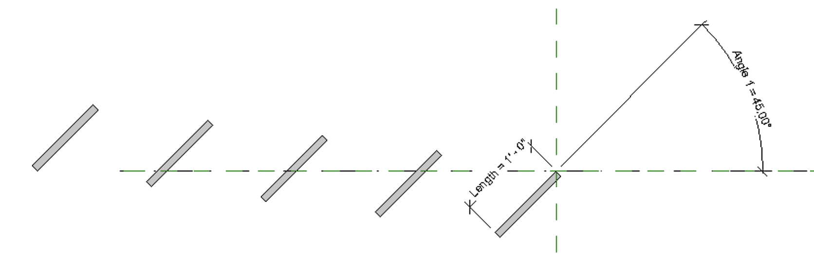 Front view showing the first geometry has flipped.
