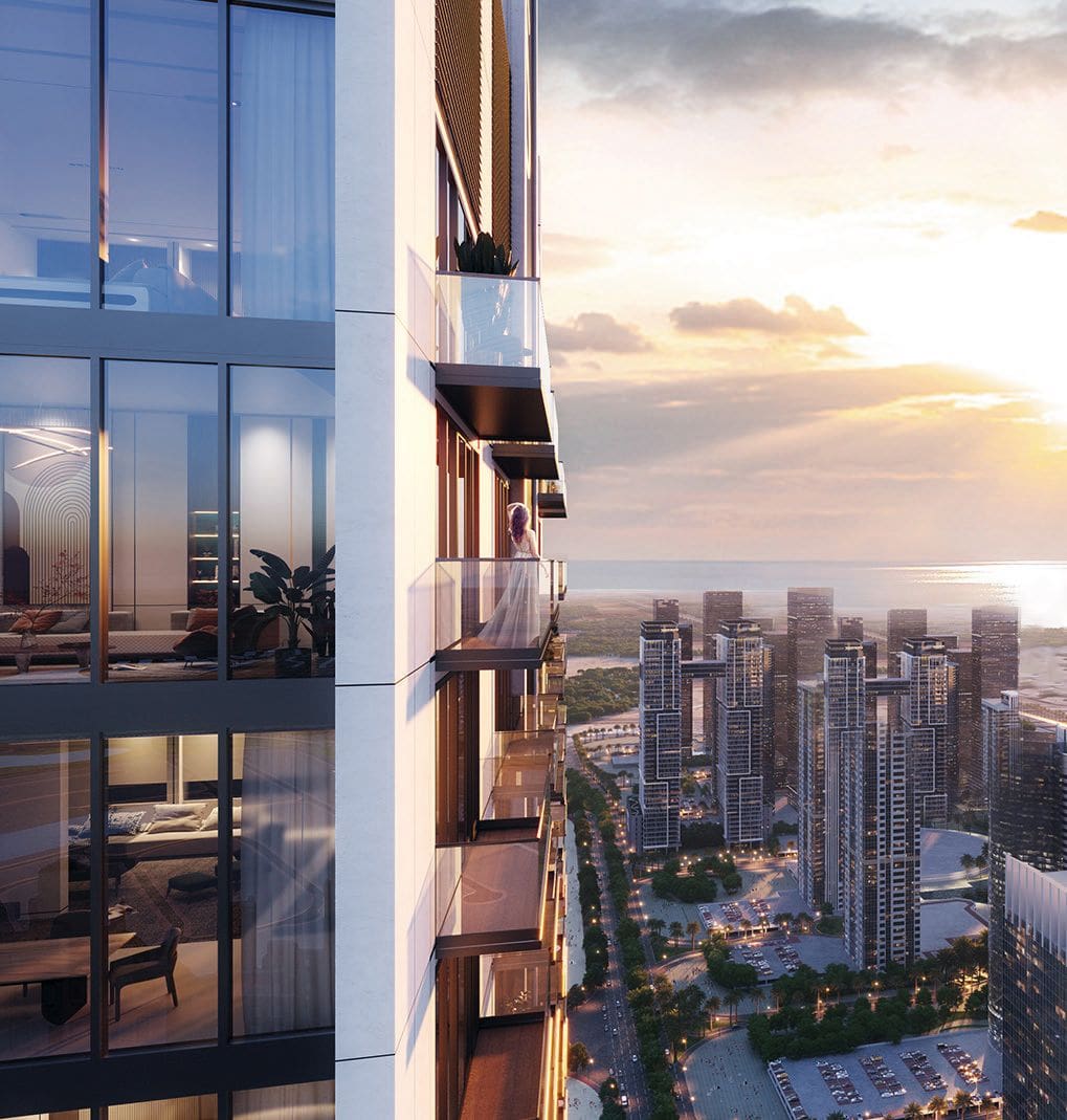 The tallest residential tower in Dubai, Sobha Verde, stands majestically with a sleek design and panoramic views.