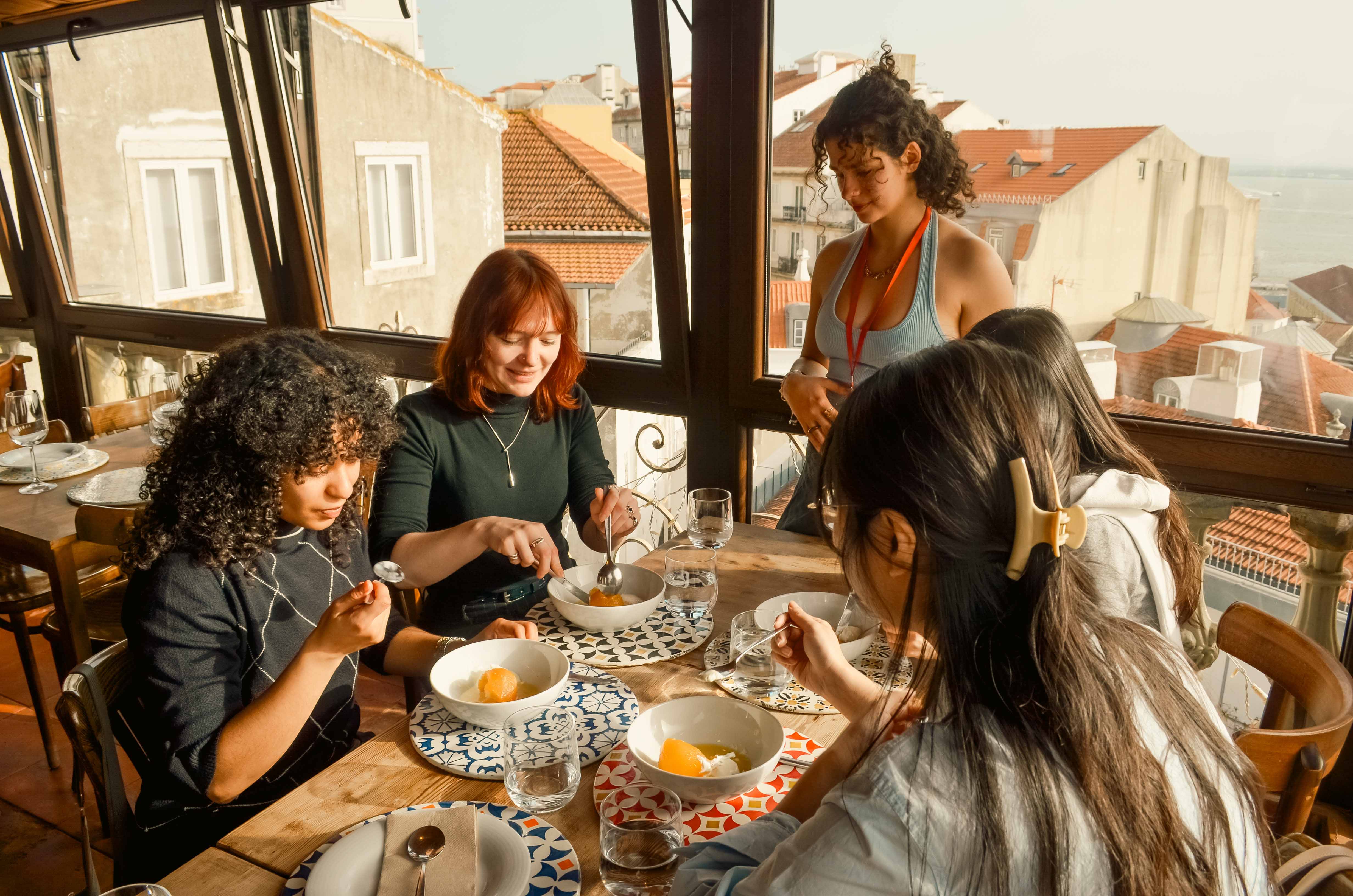 Dynamic picture of a cyclist riding downhill