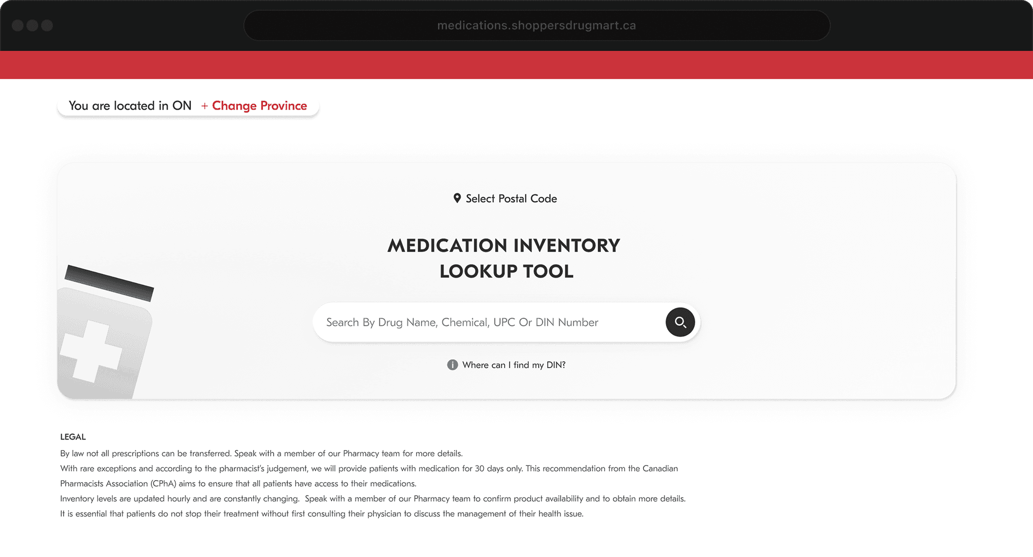 Medication Inventory Homepage