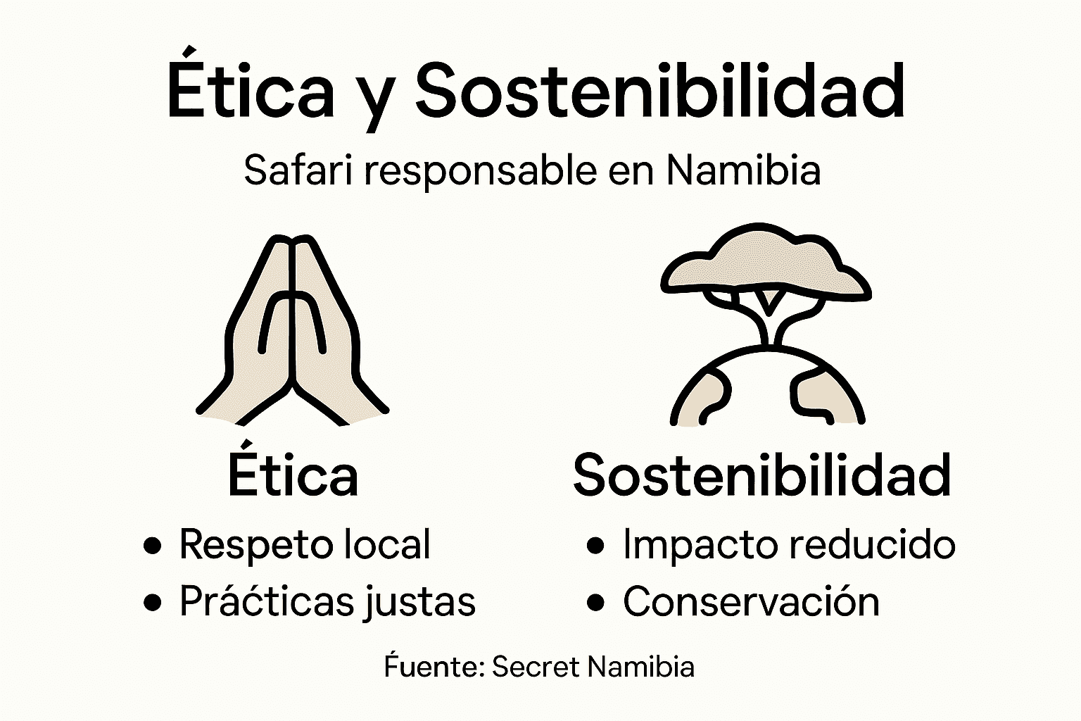 Guía visual sobre ética y turismo responsable en safaris