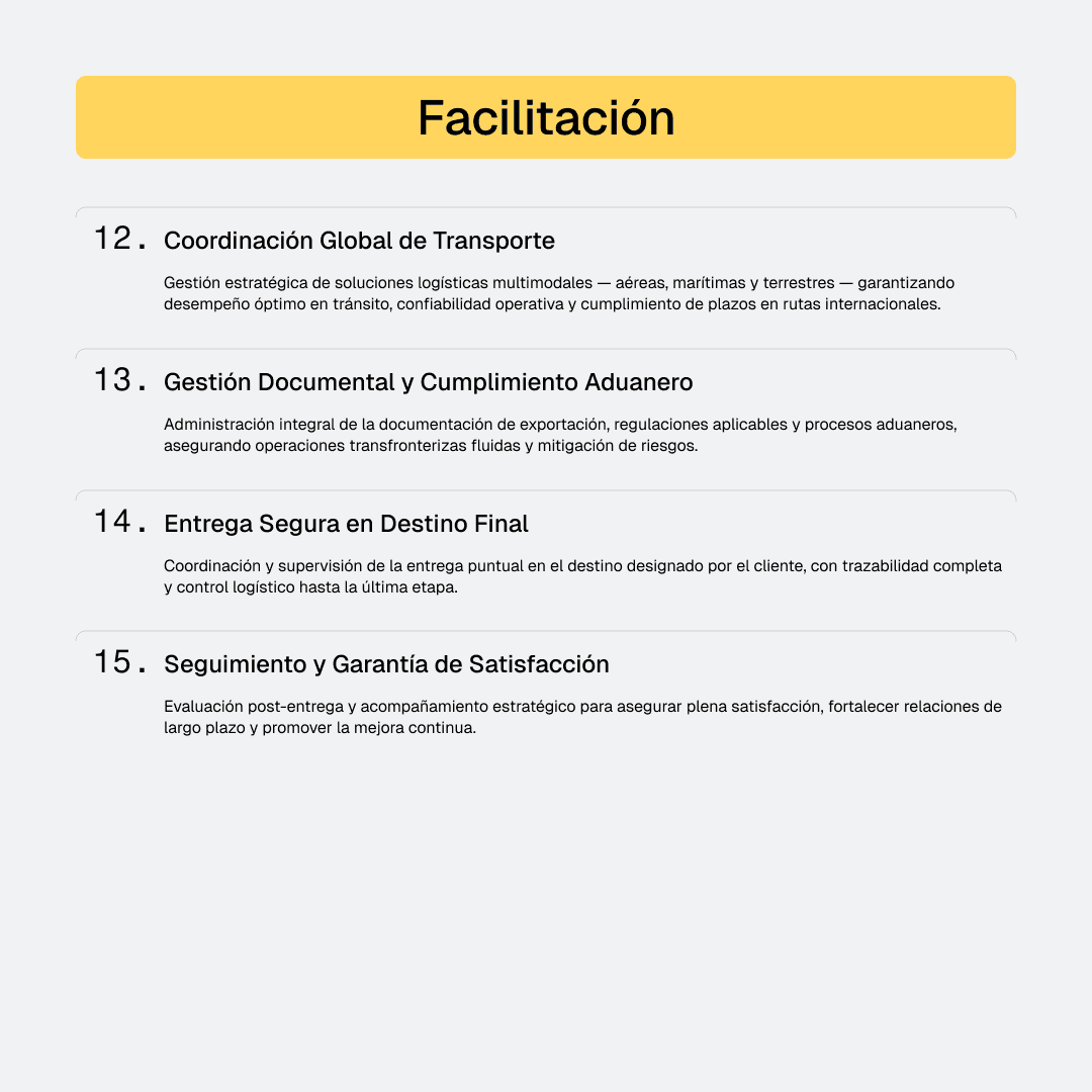 interface of the freight platform