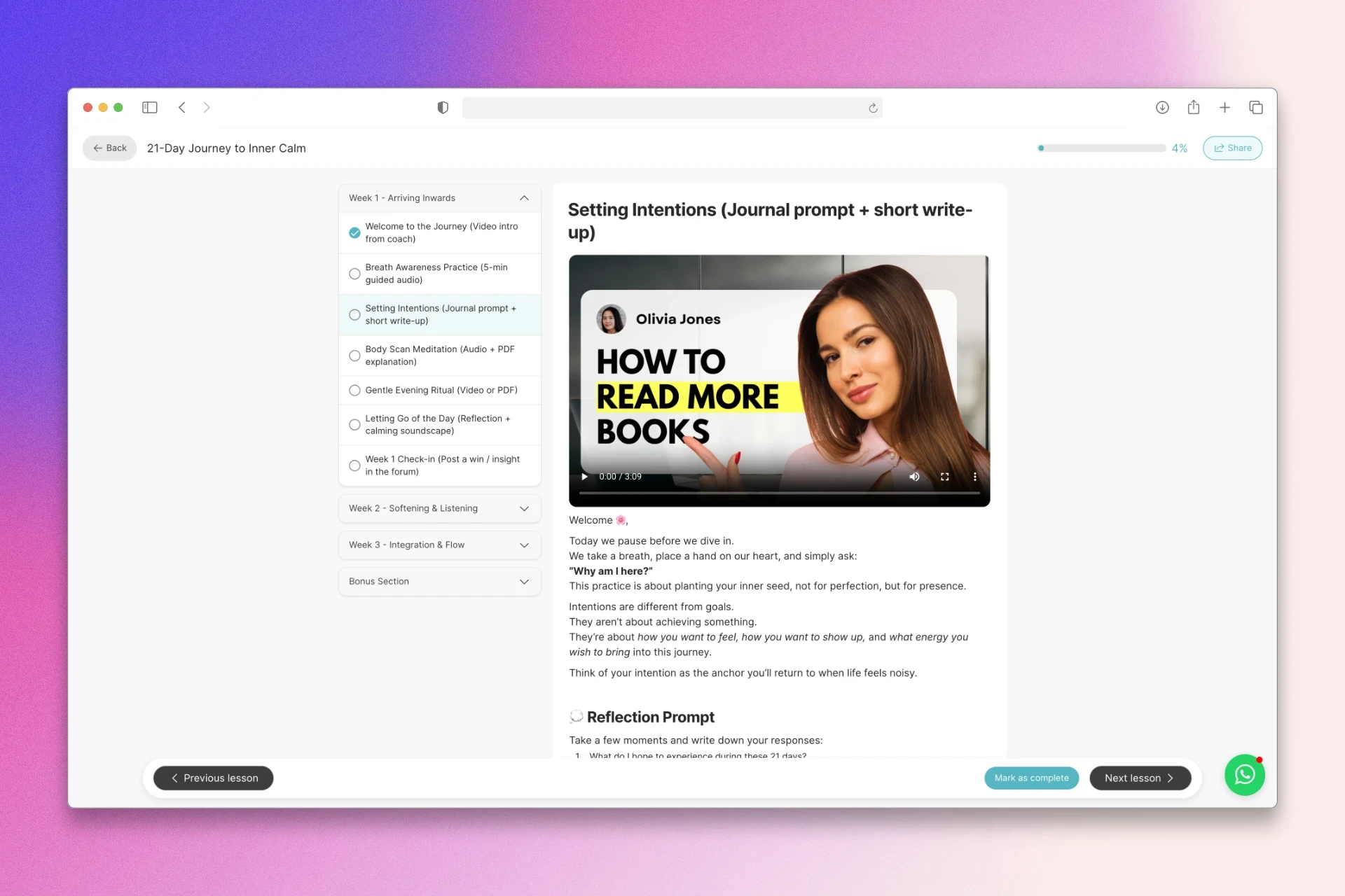 Membership page with free and $15 coaching plans showing benefits and join buttons.