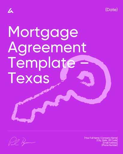 Mortgage Agreement Template – Texas