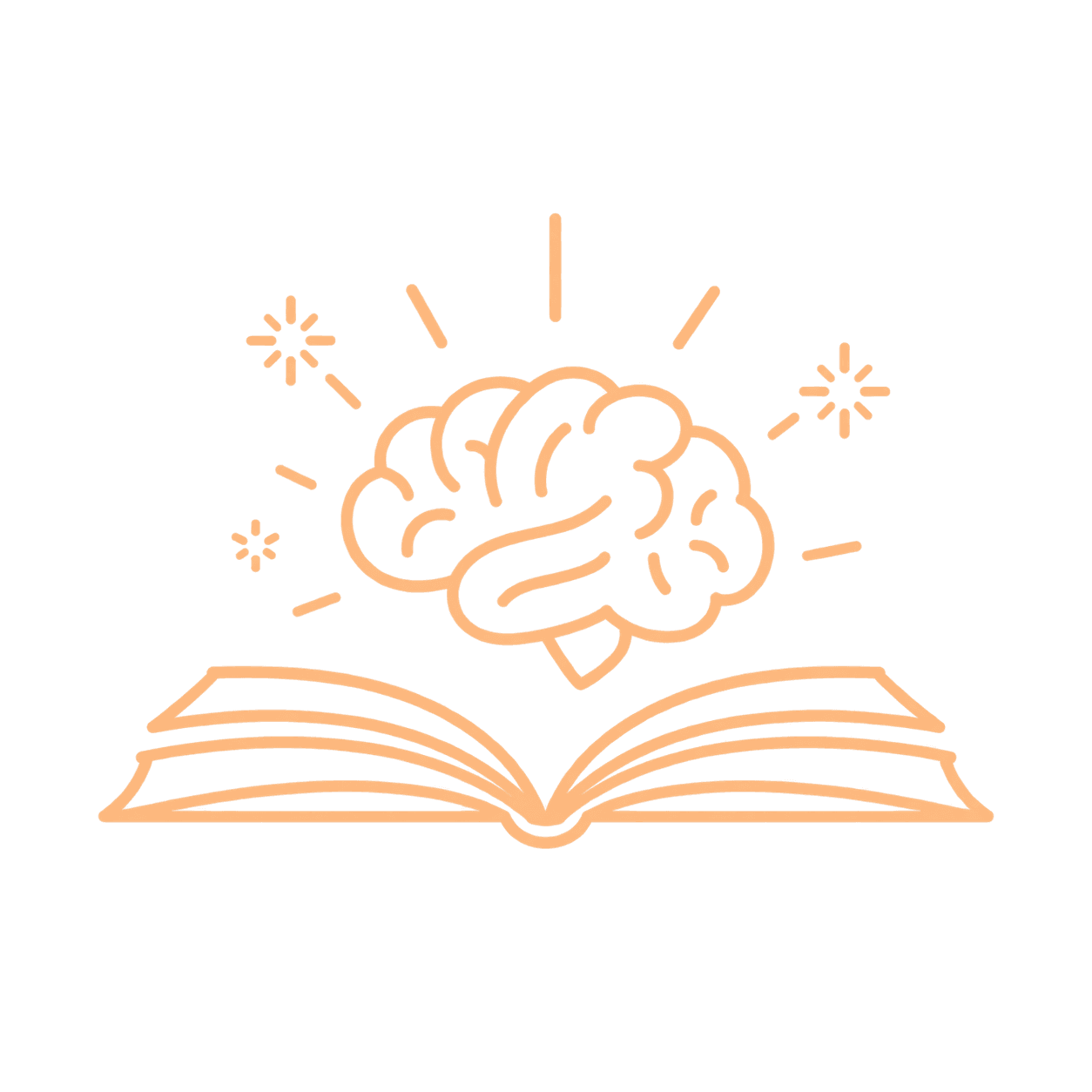 Brain above an open book